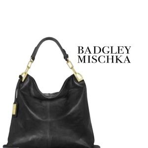 BADGLEY MISCHKA Gaia Pebbled Leather Shoulder Bag